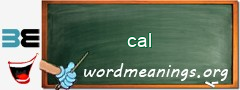 WordMeaning blackboard for cal
